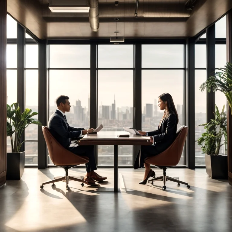 Entrepreneur meditating in serene retreat setting